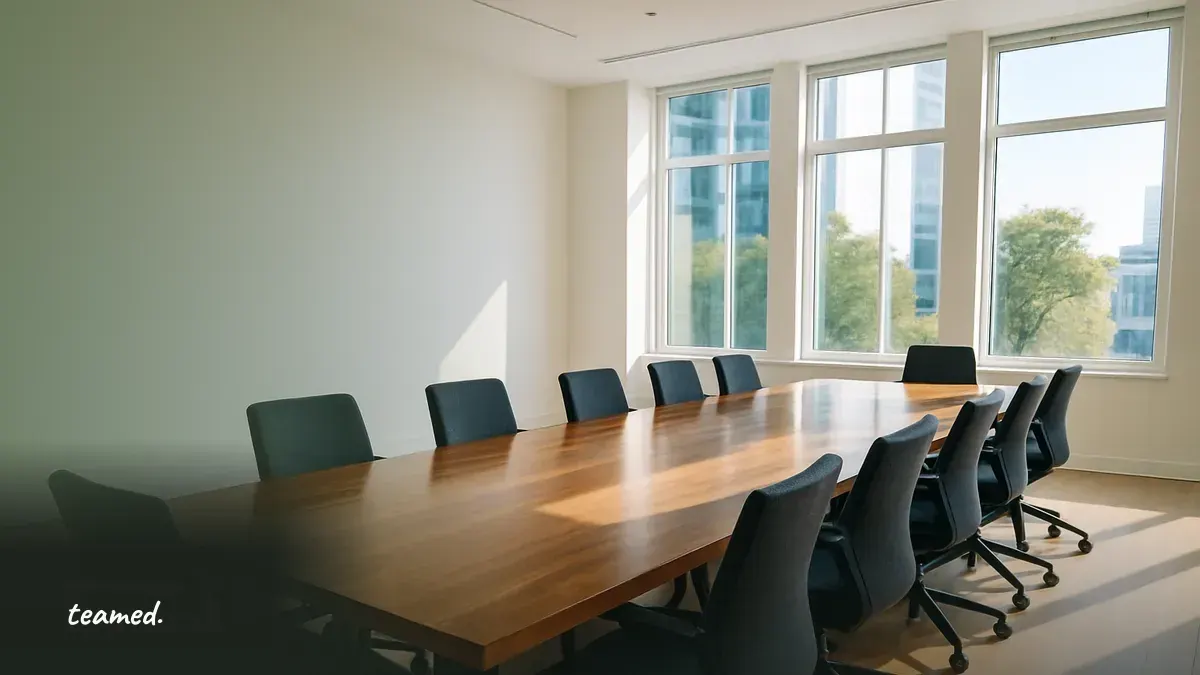 A bright modern boardroom, representing EOR versus entity decisions for mid-market firms.