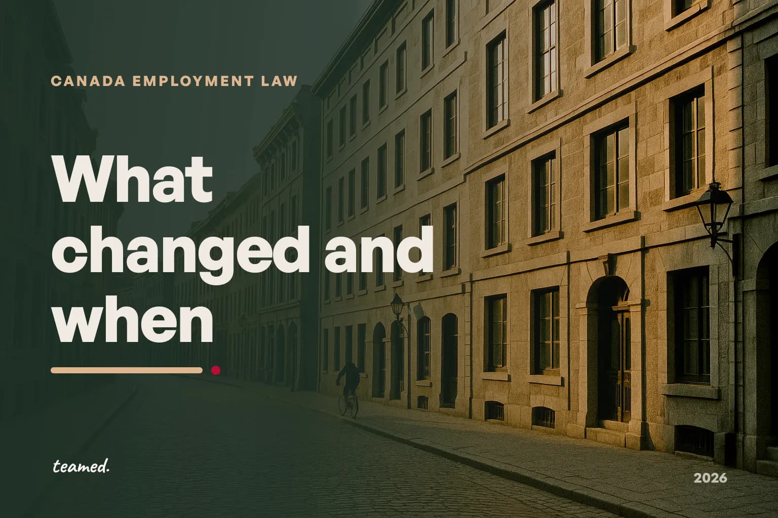 Canada employment law: what changed and when