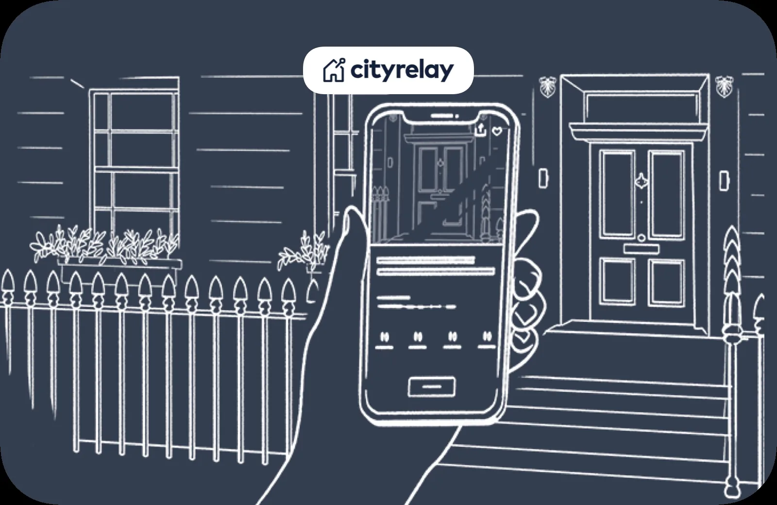 An illustration of City Relay's short-term-rental management app