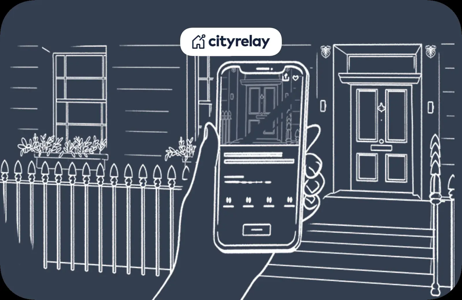 An illustration of City Relay's short-term-rental management app