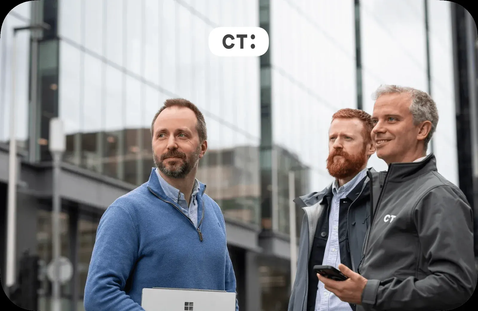 The CT (Chiene + Tait) team outside their office