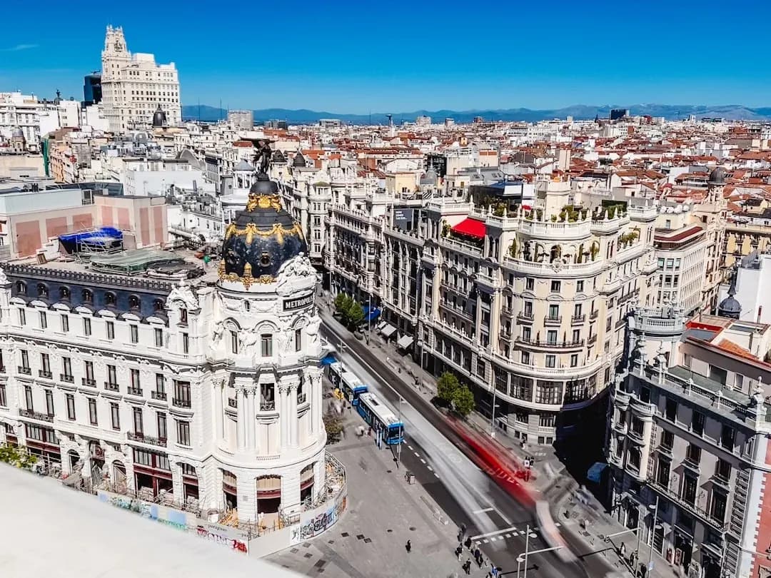 Spain — Madrid or Barcelona skyline.