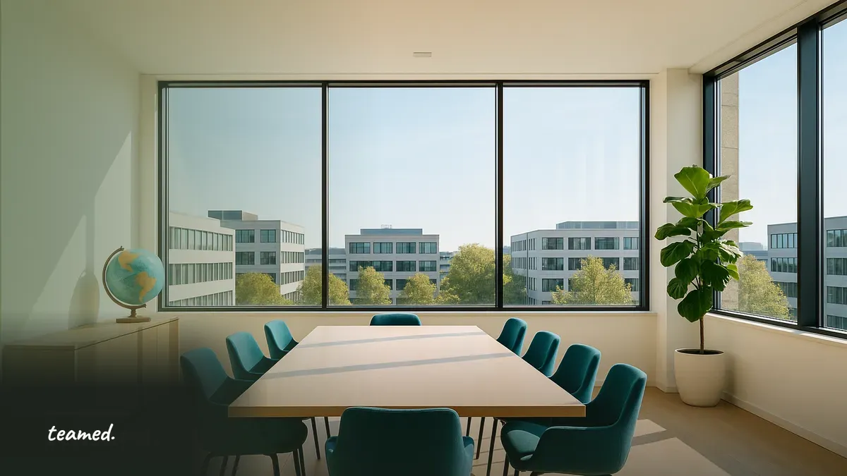 A clean, professional meeting space ideal for strategic discussions, reflecting the importance of financial planning in mid-market expansion.