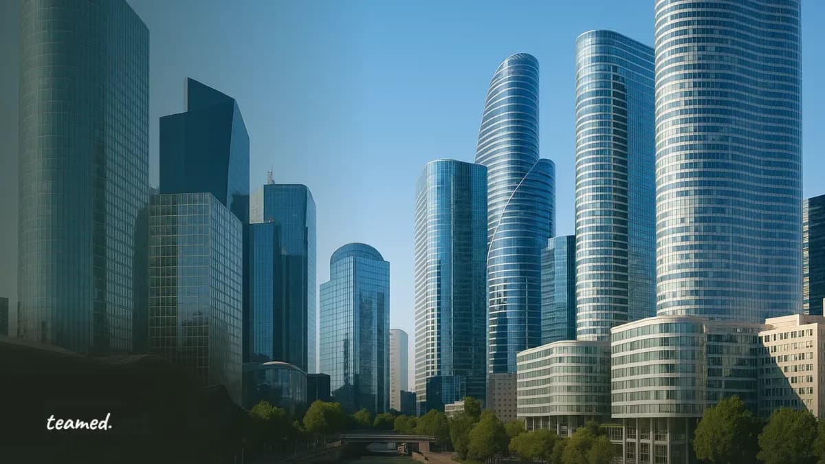 The Paris La Defense skyline in daylight, evoking compliance costs across countries.