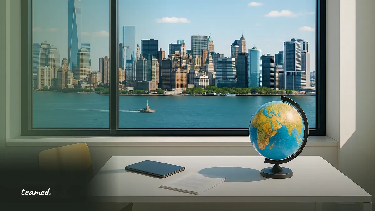 A modern office scene illustrating global employment, emphasizing the importance of understanding state-specific regulations.