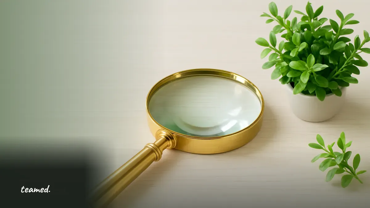 A magnifying glass on a clean desk, representing careful due diligence.