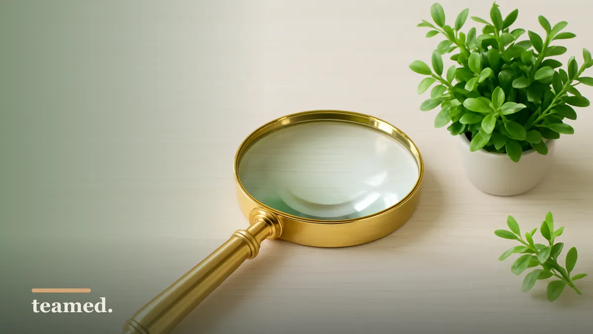 A magnifying glass on a clean desk, representing careful due diligence.