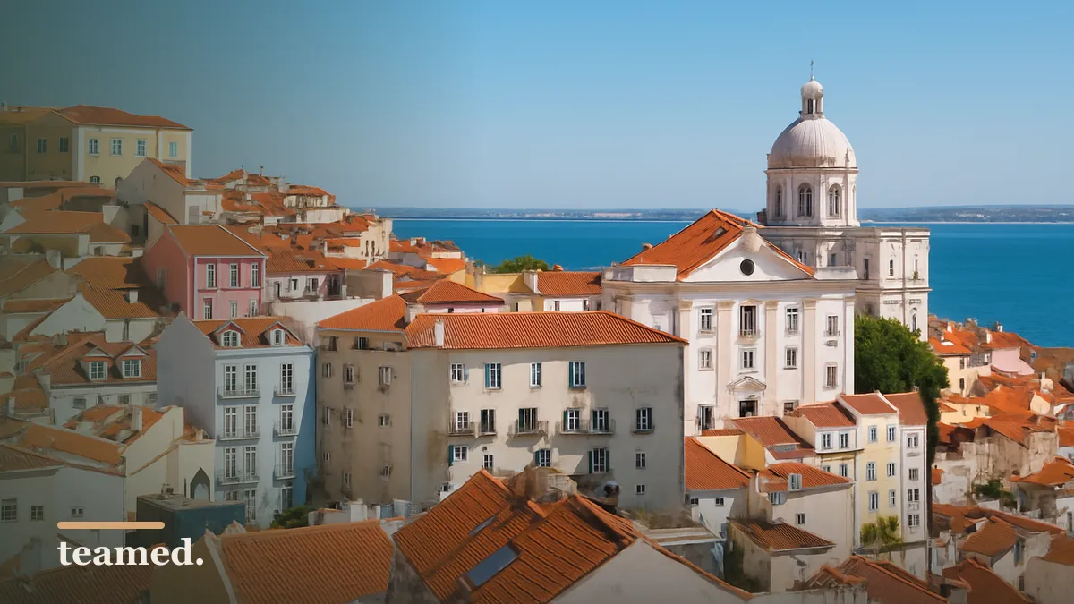 A vivid cityscape of Lisbon, reflecting the vibrant culture and employment landscape in Portugal.