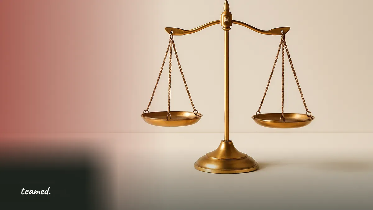 A brass balance scale, evoking how comparison sites weigh and score providers.