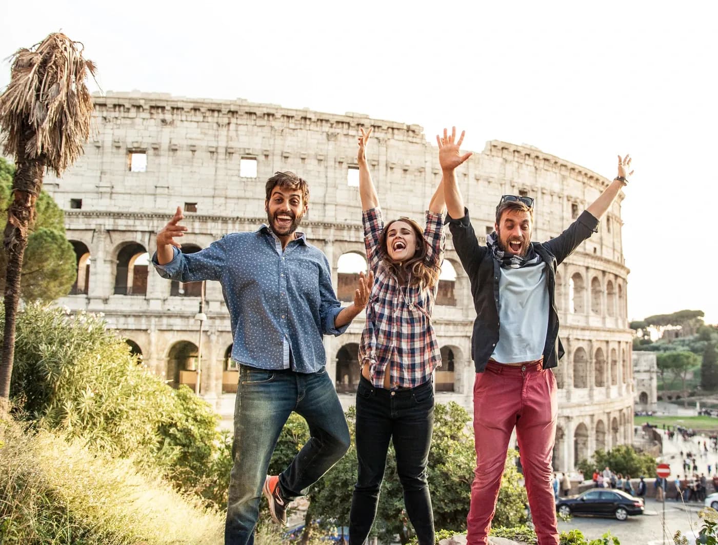 Traveler in Rome. An Italian hire is roughly 30% on top of gross.