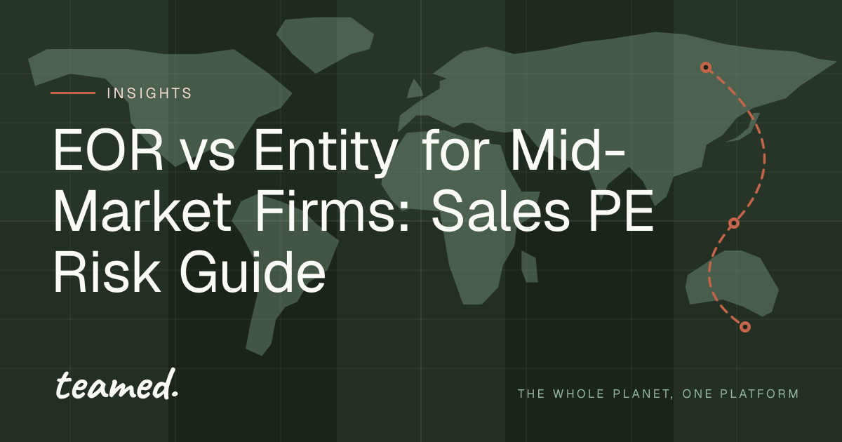 EOR vs Entity for Mid-Market Firms: Sales PE Risk Guide | teamed.