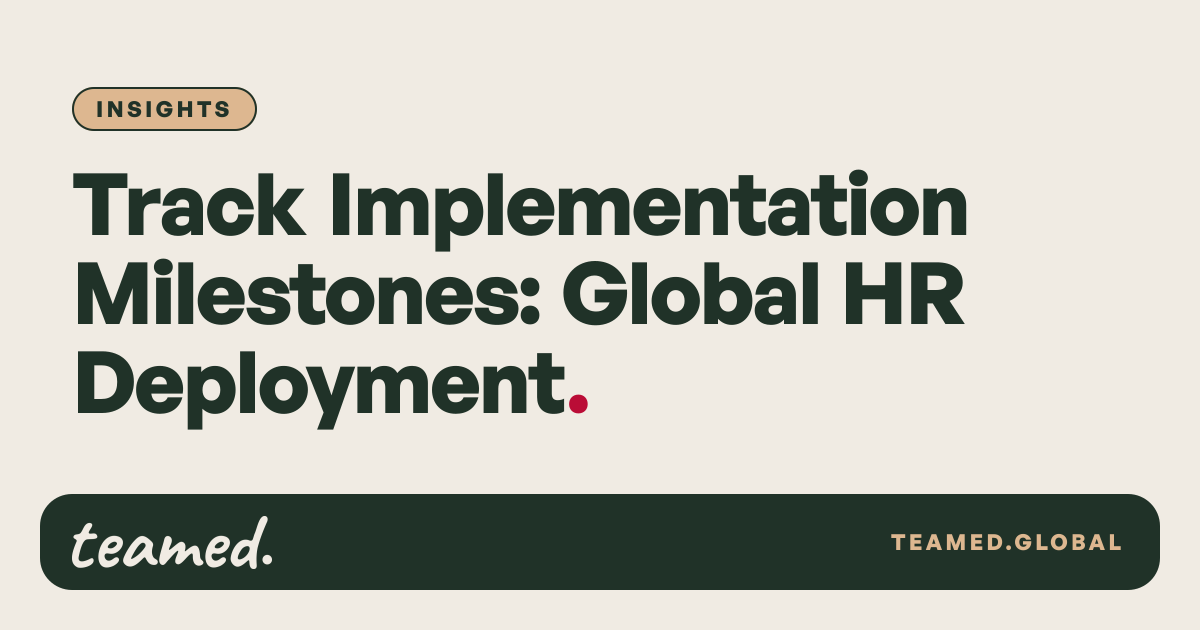 Track Implementation Milestones: Global HR Deployment | teamed.