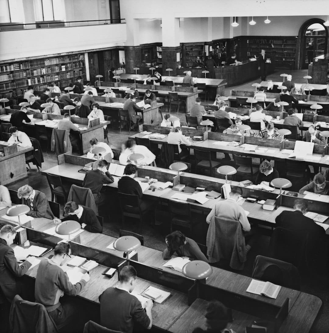 People working in an office building, Wisconsin