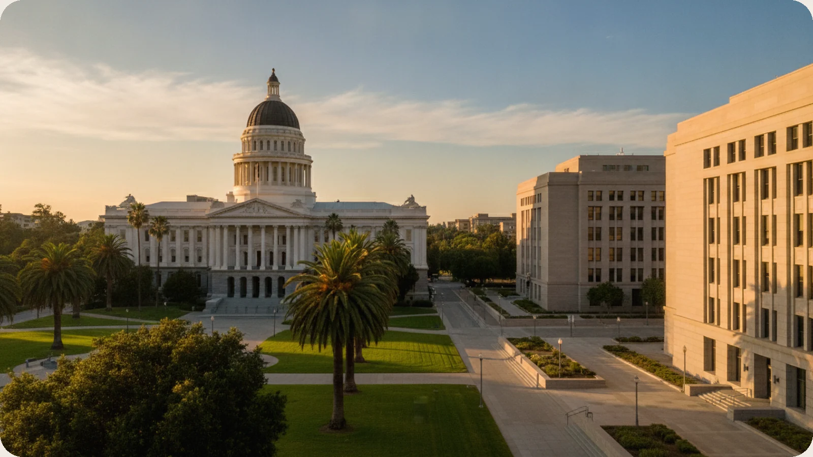 California business district.