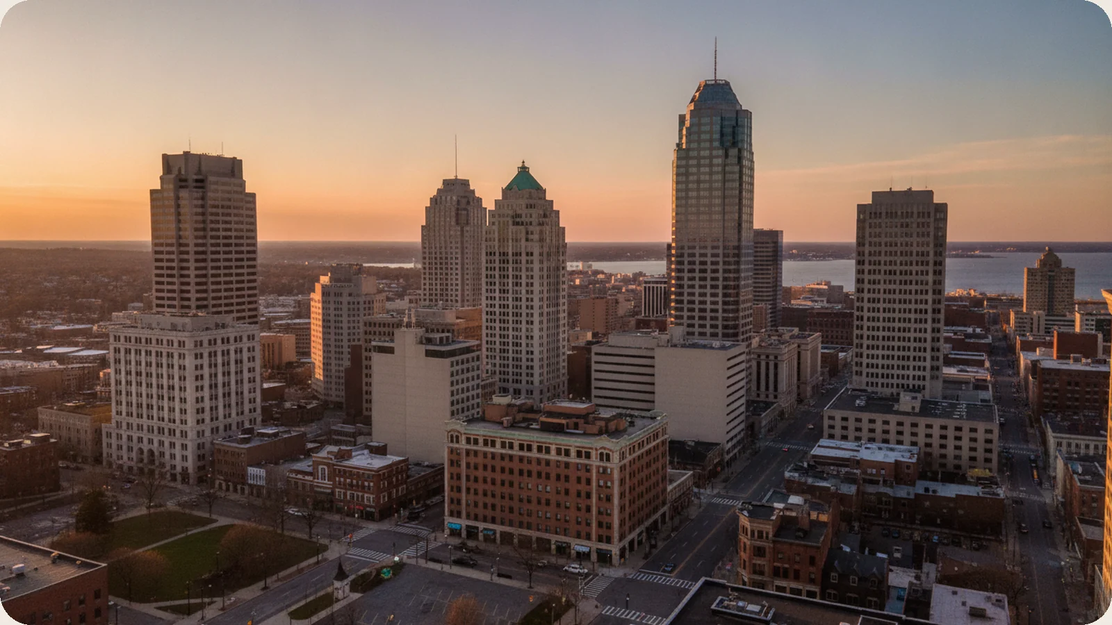 Connecticut business district.