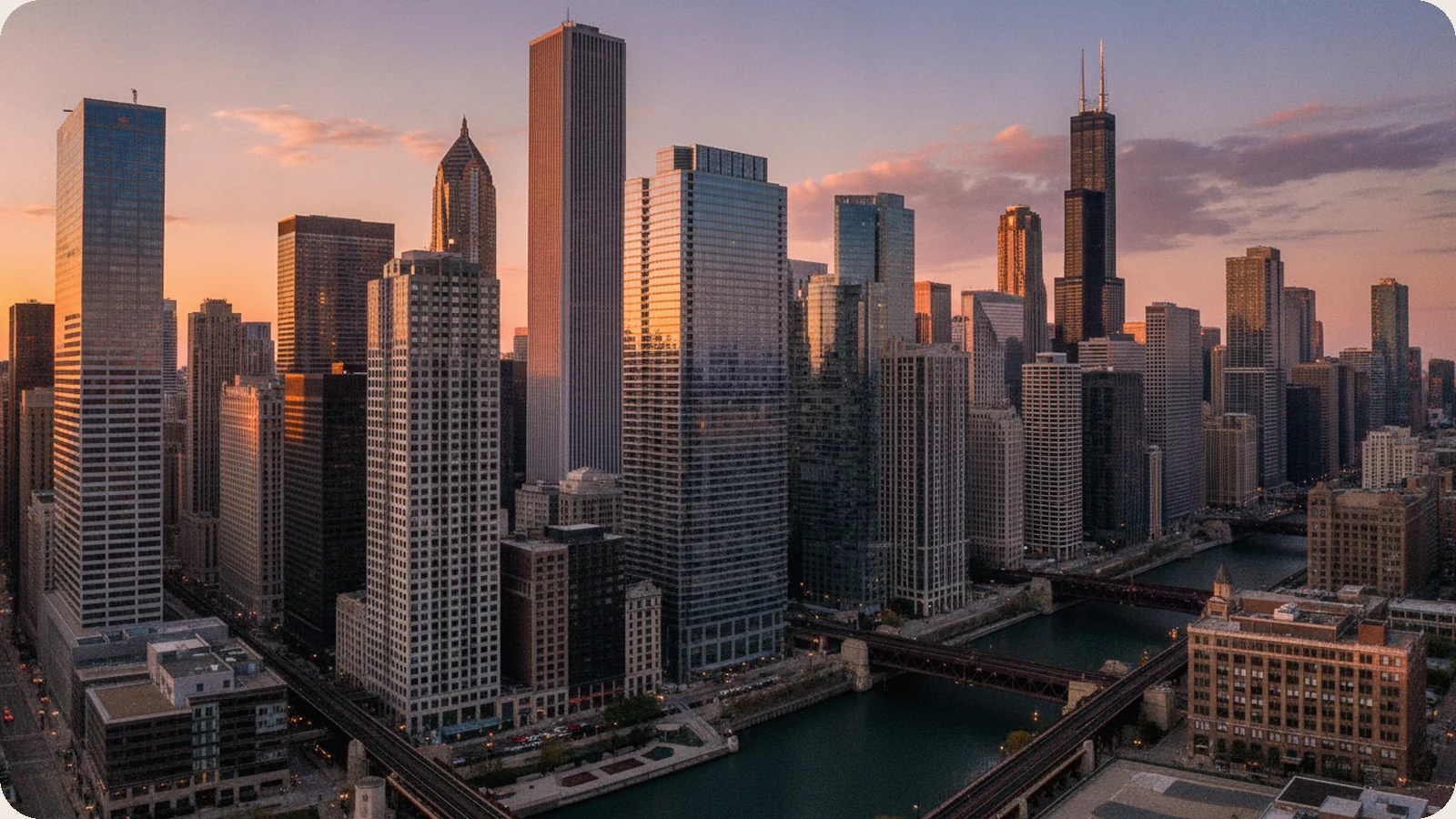 Illinois business district.