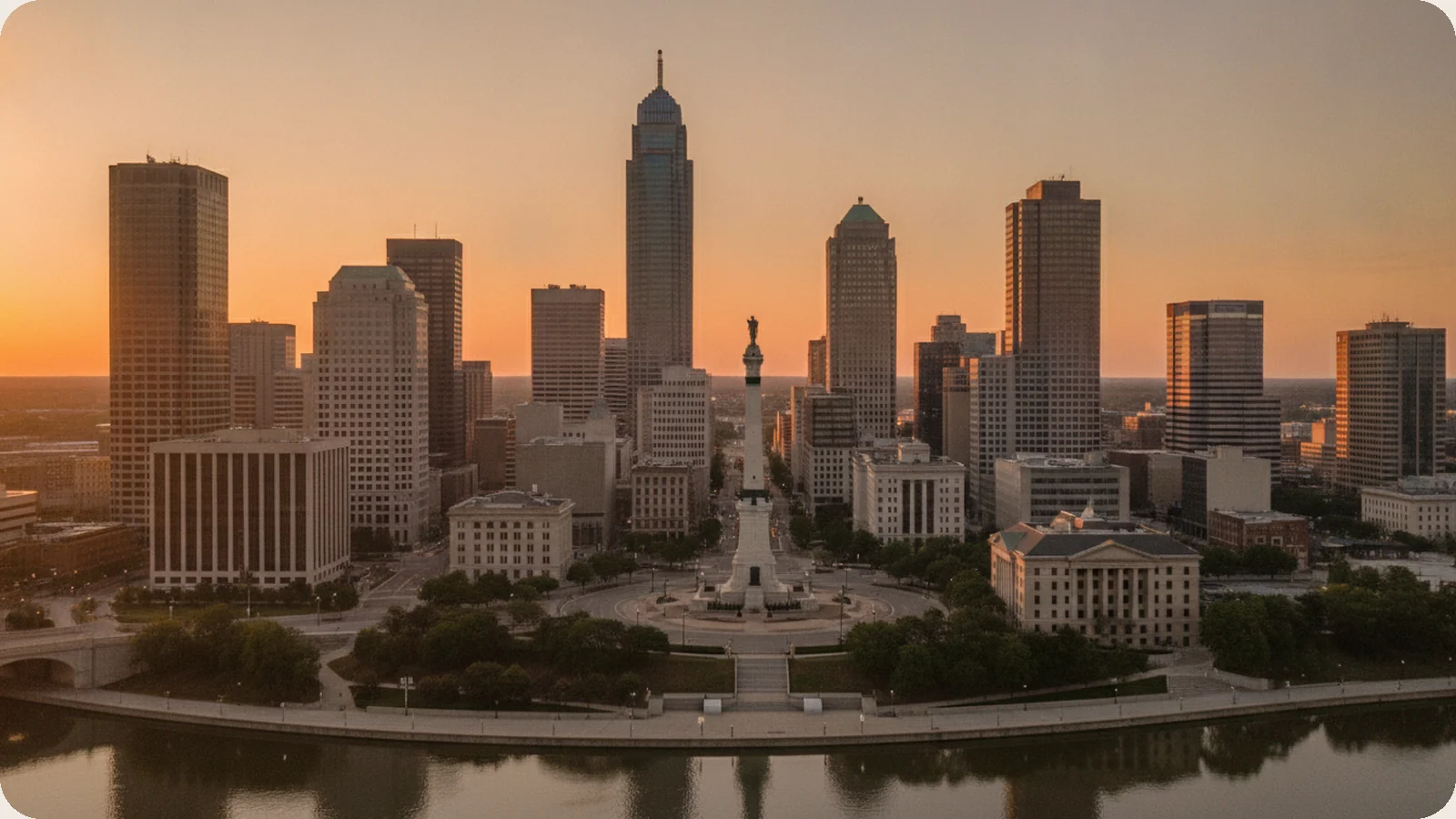 Indiana business district.