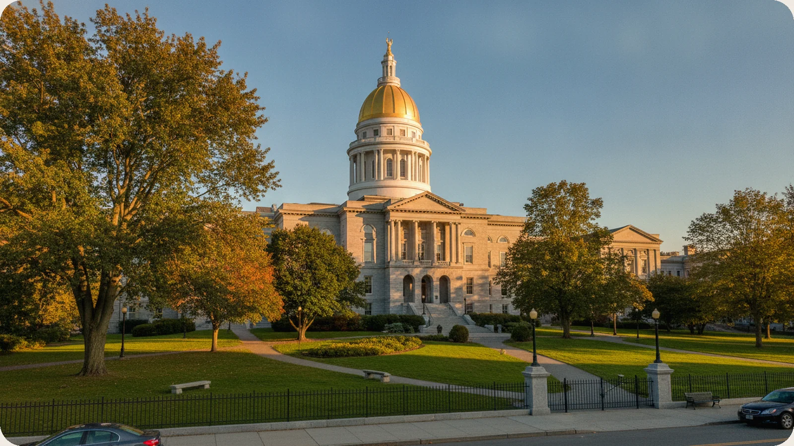 Maine business district.