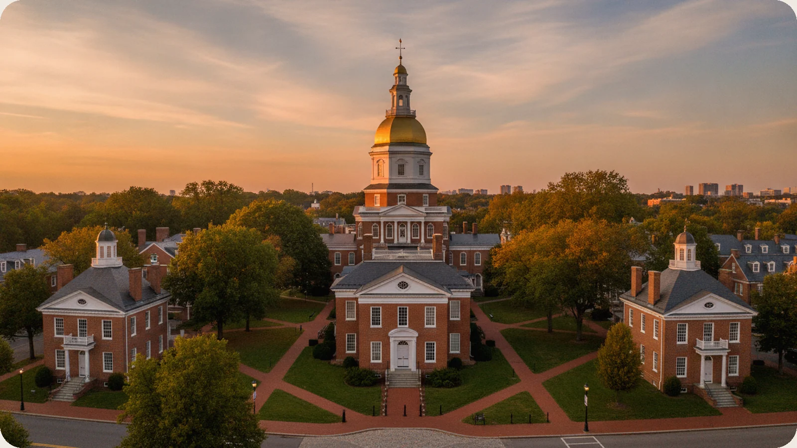 Maryland business district.