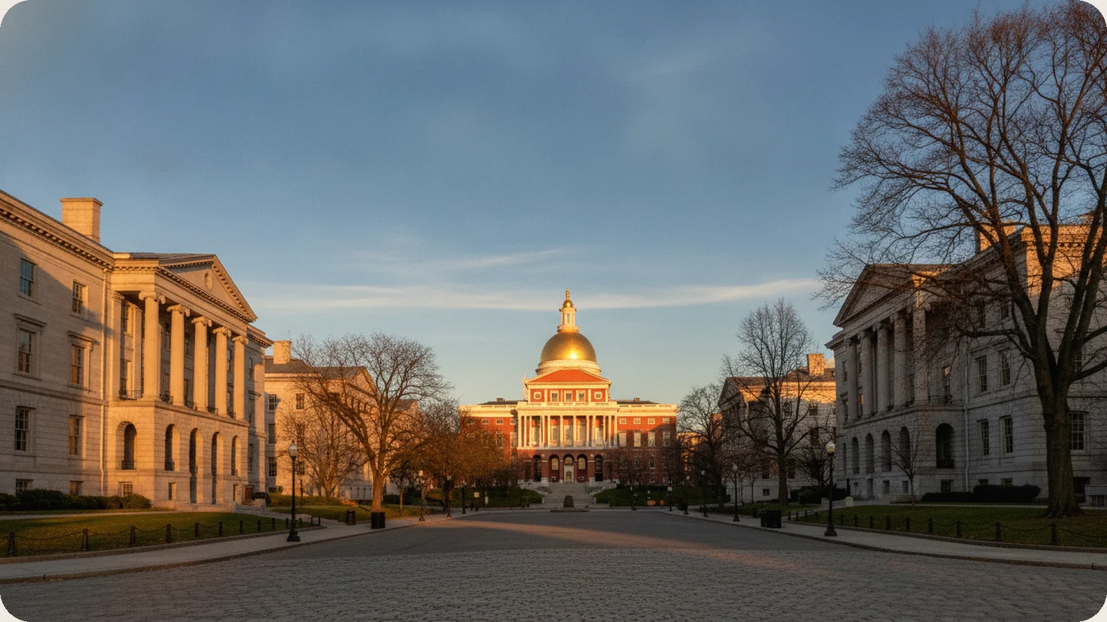 Massachusetts business district.