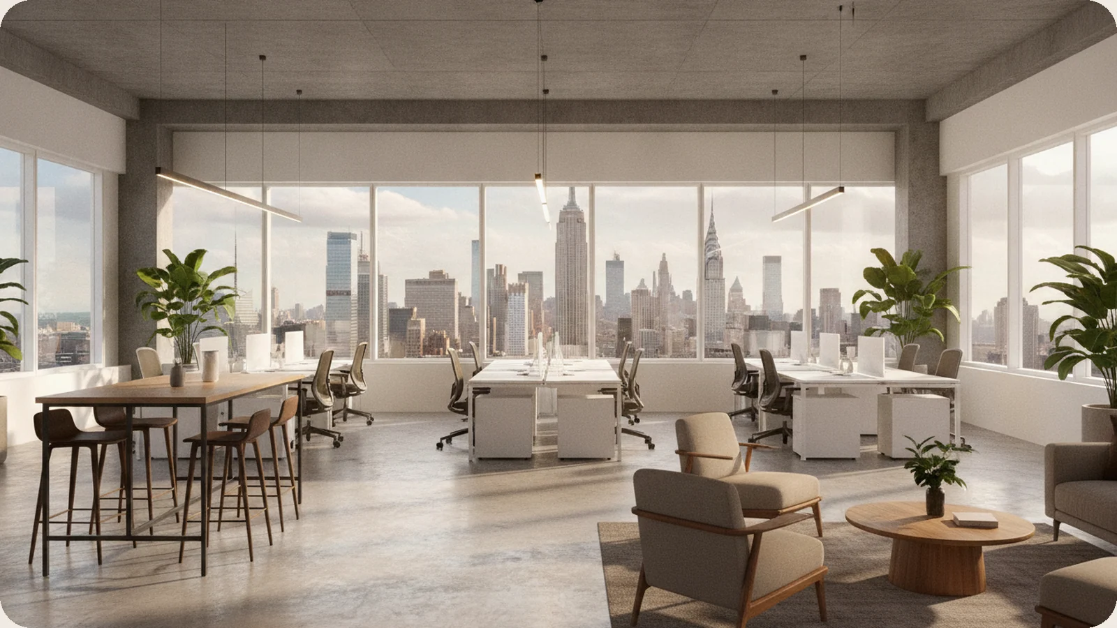 New York business district.