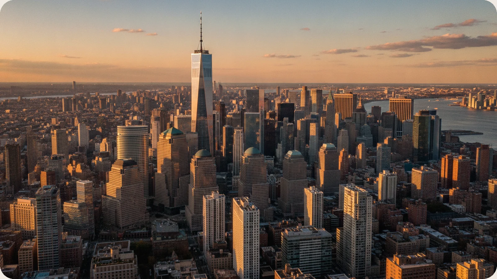 New York business district.