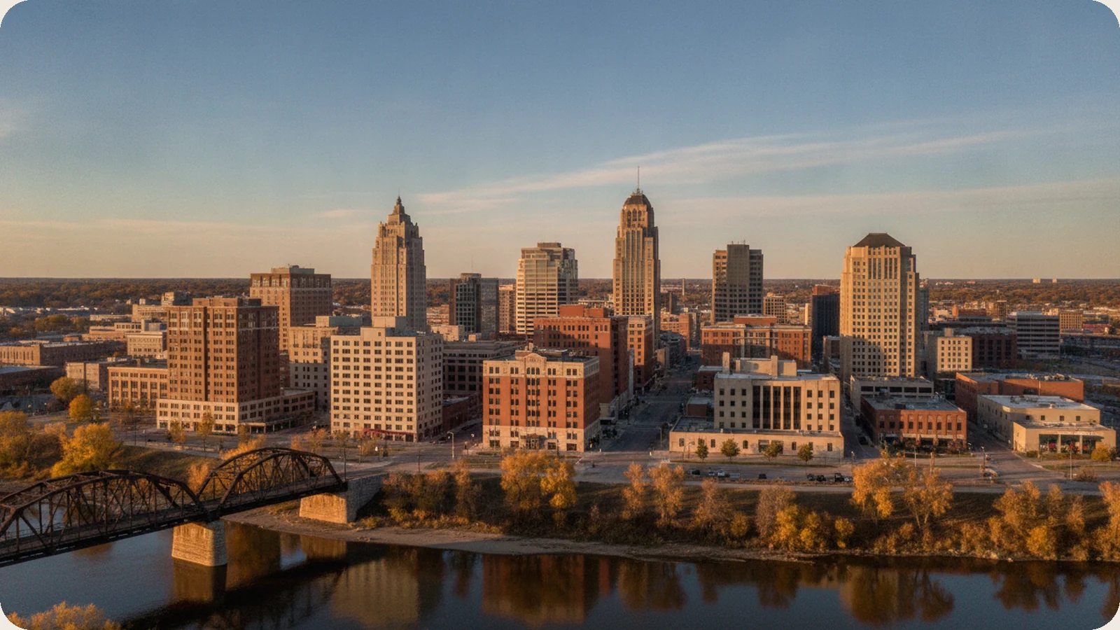 North Dakota business district.