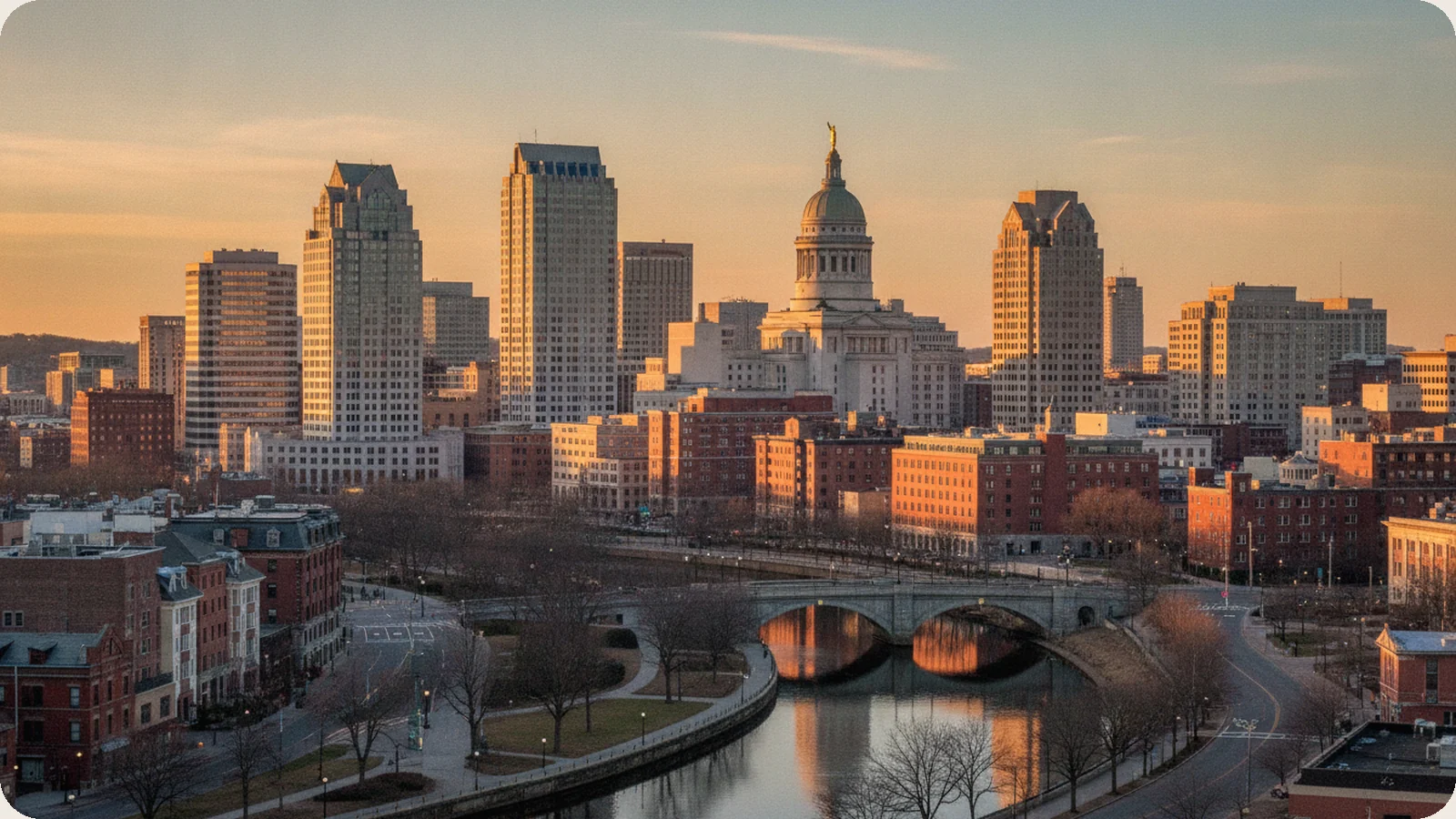 Rhode Island business district.