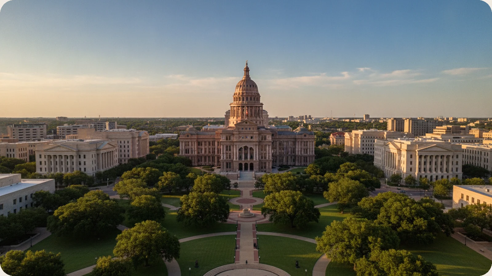 Texas business district.