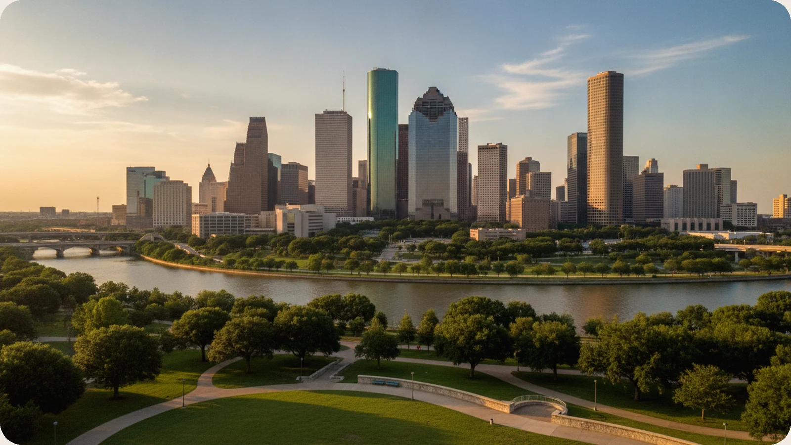 Texas business district.