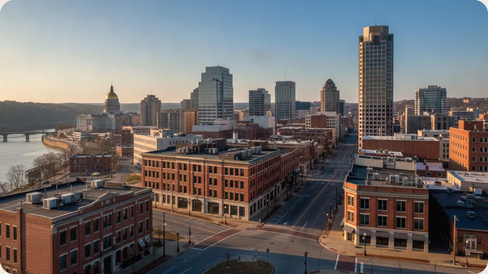 West Virginia business district.