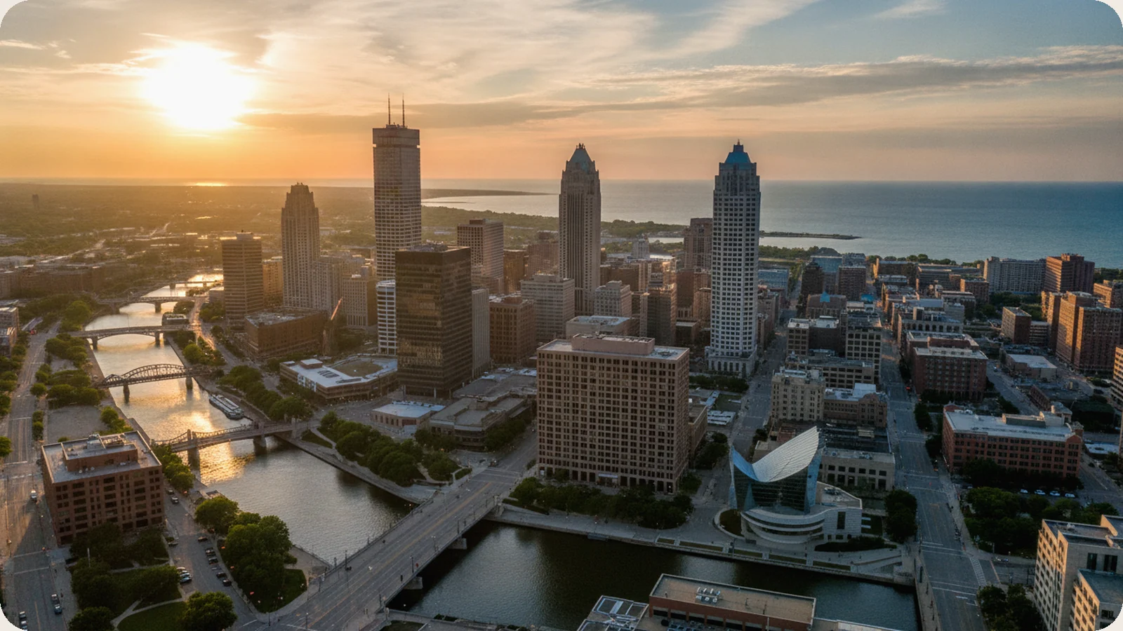 Wisconsin business district.