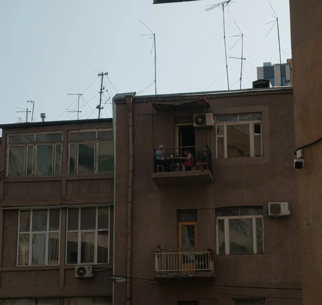 A view across Yerevan toward Mount Ararat on a clear day.