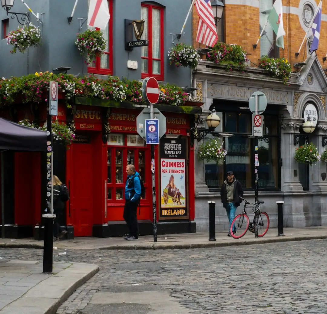 A view across the River Liffey toward the Dublin Docklands financial district.