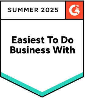 G2 Easiest To Do Business With, Summer 2025