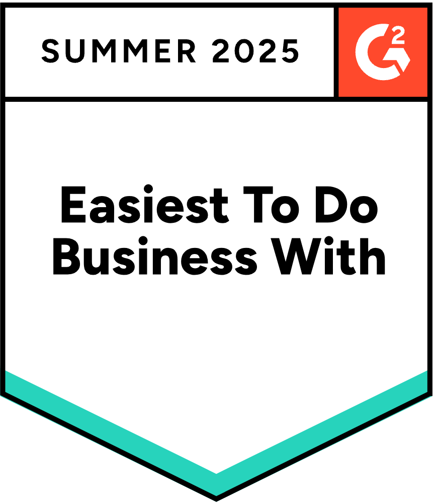 G2 Easiest To Do Business With, Summer 2025